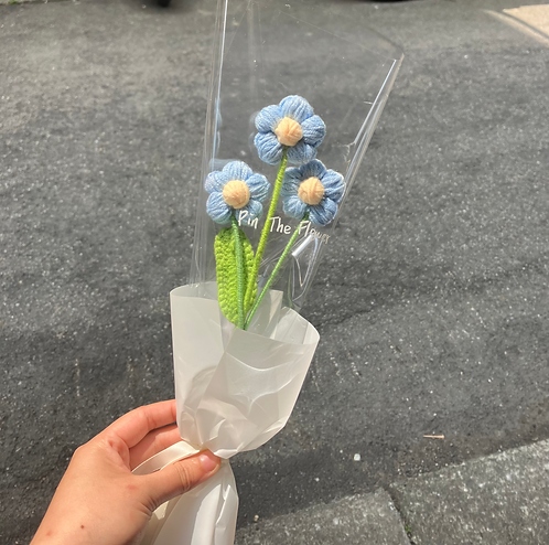 毛線編織花 珍珠花P
